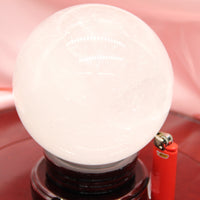 Natural White Crystal (Rock Crystal) Ball  14.2CM  3.94KG