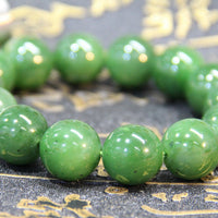 14mm Jade Beaded Bracelet #1884