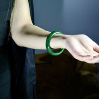 A CANADIAN JADE BANGLE 60MM  #158