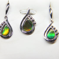 Ammolite Earring And Pendant Set #164