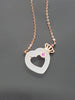 18k White Jade Heart Pendant Necklace #1510