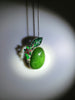 Wire Inlay Enamel Hand Made Canadian Jade Pendant #1764