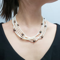 FRESHWATER ROW PEARL NECKLACE #1592