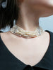 PEARLS ROW 925 S.S NECKLACE  #1590