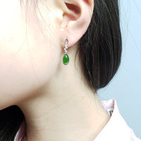 Siberian Nephrite Jade Earrings #1659