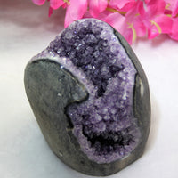 AMETHYST SEMI-GEODE POLISHED EDGE 2.6LB #267