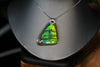 Whole piece of Canadian ammolite stone. Color changing from yellow, green, bluish green, to blue, high flash coloration. 