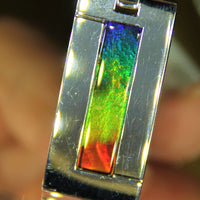 Rectangle Frame Ammolite Pendant #336