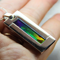 Rectangle Frame Ammolite Pendant #336