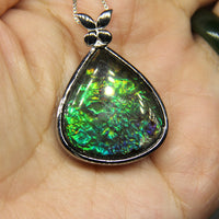 Sterling Silver Ammolite Pendant #352