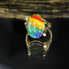 18K Diamond Ammolite Ring #365