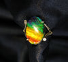 18K Diamond Ammolite Ring #365