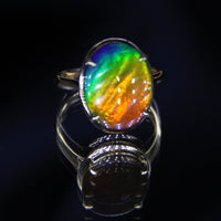 18K Ammolite Ring #367