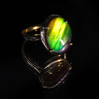 18K Ammolite Ring #367