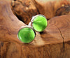 CANADIAN JADE ROUND EARRINGS  #1082