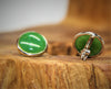 CANADIAN JADE ROUND EARRINGS  #1082