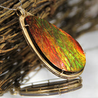 18k Ammolite Pendant #1536