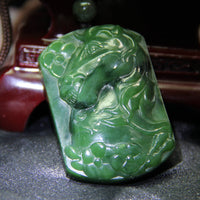 HAND-CARVED JADE HORSE PENDANT #500