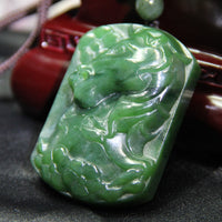 HAND-CARVED JADE HORSE PENDANT #500