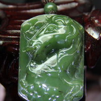 HAND-CARVED JADE HORSE PENDANT #501