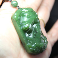 HAND-CARVED JADE HORSE PENDANT #501