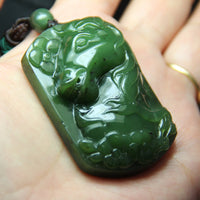 HAND-CARVED JADE HORSE PENDANT #501