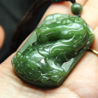 HAND-CARVED JADE HORSE PENDANT #501