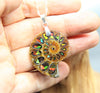 Sterling Silver Ammolite Triplet Pendant #577