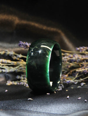 WIDE BAND JADE BANGLE 58MM #659