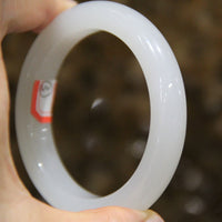 WHITE JADE BANGLE 56.6MM #686