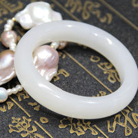 WHITE JADE BANGLE 56.6MM #686