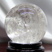 Natural White Crystal (Rock Crystal) Ball  #1296