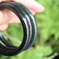 TRIPLE HETIAN JADE BANGLES 8MM #1576