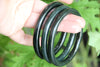 TRIPLE HETIAN JADE BANGLES 8MM #1576