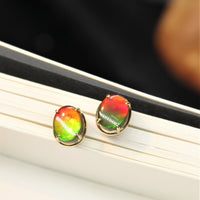 18K Ammolite Earrings #912