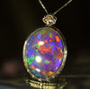 18k Diamond Ammolite Pendant #919