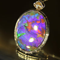 18k Diamond Ammolite Pendant #919