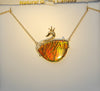 18k Swan Ammolite Pendant #926