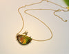 18k Swan Ammolite Pendant #926