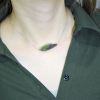 Sterling Silver Ammolite Pendant  #977