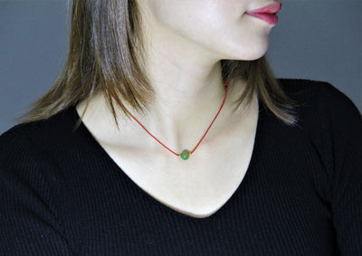 LUCKY BEAD SIBERIAN JADE NECKLACE #981