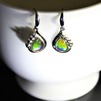 Ammolite Dangling Earrings #E166