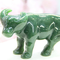 HAND CARVED JADE ANIMAL - Buffalo #2307