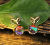 18k Ammolite Earring and Pendant Set #1823