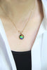 18k Ammolite Earring and Pendant Set #1823