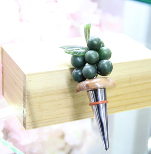 Wine Stopper -  Jade Grapes