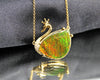 18k Swan Ammolite Pendant #926