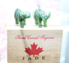 Jade Buffalos Two As A Set Gift Box