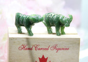 Jade Buffalos Two As A Set Gift Box