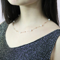 18k White Jade Starry Necklace #1658